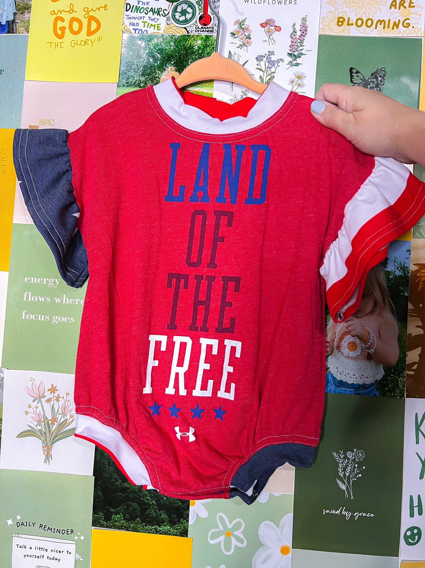 Land of the Free Flutter Romper