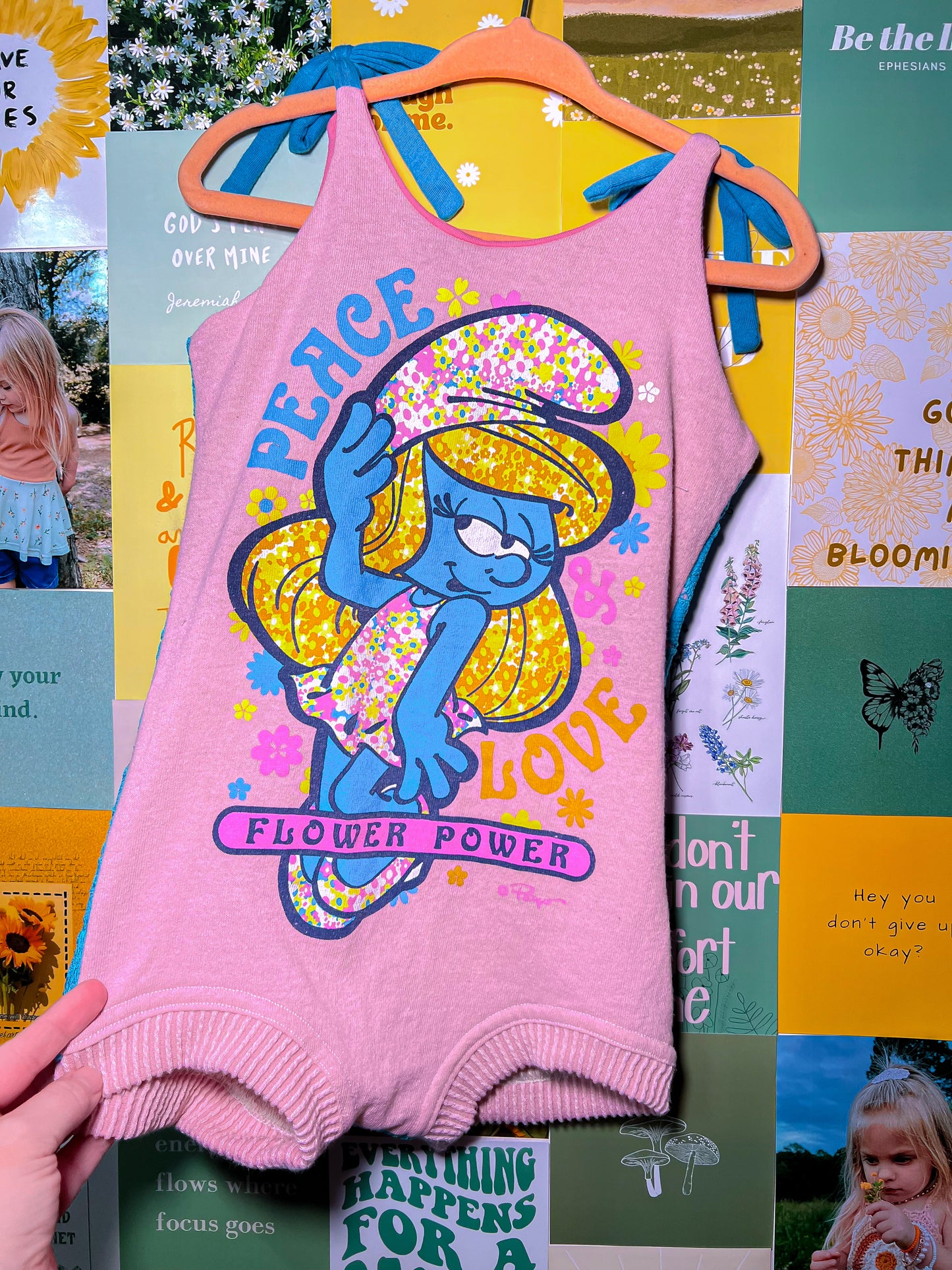 Smurfette Lace Back Romper