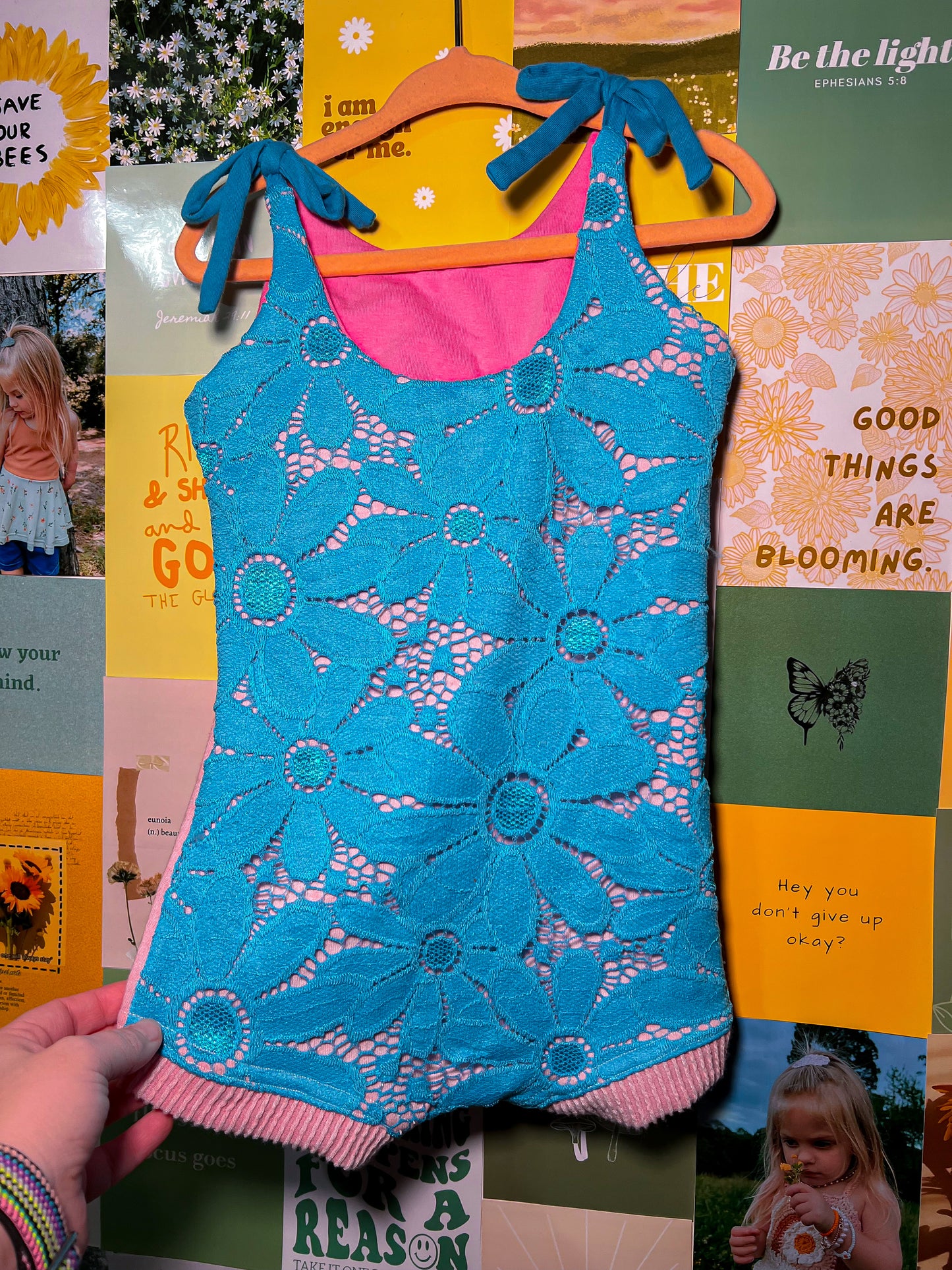 Smurfette Lace Back Romper