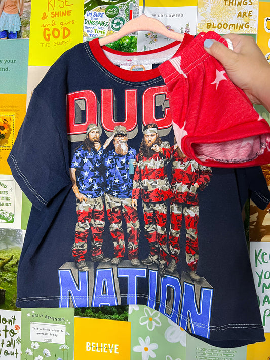 Duck Nation Tee/Shortie Set