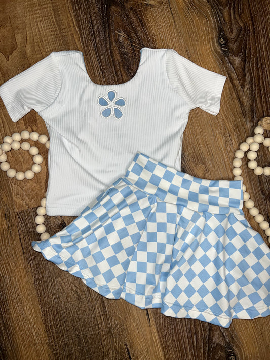 Embroidered Flower Upcycle Top